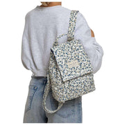Moon Nude Spring Flap Backpack - Blue/White/Green