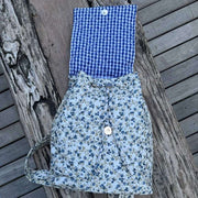 Moon Nude Spring Flap Backpack - Blue/White/Green