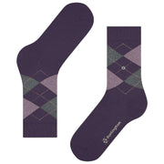 Burlington Marylebone Socks - Purple/Grey