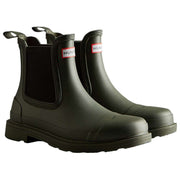 Hunter Comando Chelsea Boots - Dark Olive Green