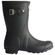 Hunter Original Short Tartan Lined Wellington Boots - Black
