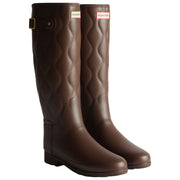 Hunter Original Tall Refined Onion Quilt Wellington Boots - Brown