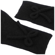 Isotoner Bow Detail Wool Blend Knitted Gloves - Black