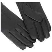 Isotoner Cashmere Lined Leather Gloves - Black
