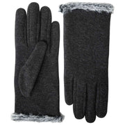 Isotoner Thermal Fur Trim Smartouch Gloves - Grey