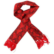 Knightsbridge Neckwear Paisley Aviator Silk Scarf - Red