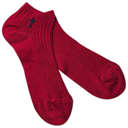 London Sock Company Simply Trainer Socks - Ruby Red