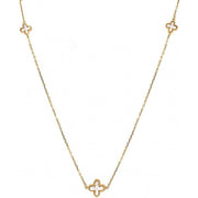 Mark Milton Mother of Pearl Flower Necklace - Gold