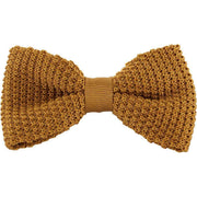 Michelsons of London Silk Knitted Bow Tie - Gold