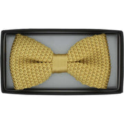 Michelsons of London Silk Knitted Bow Tie - Yellow