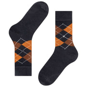 Burlington Preston Socks - Black/Orange