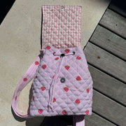 Moon Nude Strawberry Flap Backpack - Pink/Red