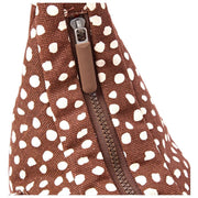 Roka Belsize Medium Cotton Canvas Crossbody Bag - Brown Dot