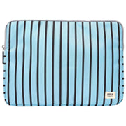 Roka Brick Lane Recycled Canvas Laptop Sleeve - Blue Stripe