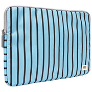Roka Brick Lane Recycled Canvas Laptop Sleeve - Blue Stripe