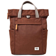Roka Finchley Small Recycled Canvas Backpack - Chocolate Brown