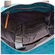 Roka Finchley Small Recycled Canvas Backpack - Deep Teal Blue