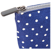 Roka Maida Vale Small Cotton Canvas Pouch - Navy Polka Dot