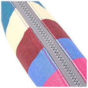 Roka Maida Vale Small Cotton Canvas Pouch - Wide Multi Stripe