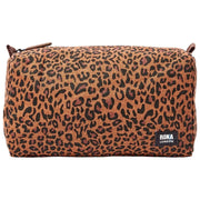 Roka Mayfair Small Cotton Canvas Wash Bag - Mini Leopard Brown
