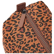 Roka Mayfair Small Cotton Canvas Wash Bag - Mini Leopard Brown