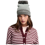 Superdry & Co Athletic Essentials Logo Knit Beanie Hat - Glacier Marl Grey