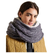 Superdry & Co Tweed Cable Snood - Navy