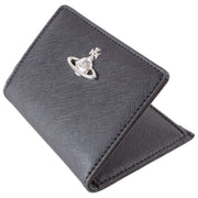 Vivienne Westwood Saffiano Slim Flap Card Holder Purse - Black