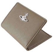 Vivienne Westwood Saffiano Slim Flap Card Holder Purse - Khaki