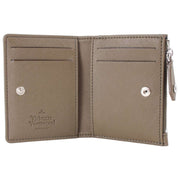 Vivienne Westwood Saffiano Slim Flap Card Holder Purse - Khaki