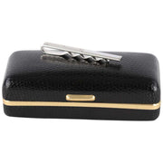 David Van Hagen Screw Mother of Pearl Rhodium Tie Slide - Silver/White