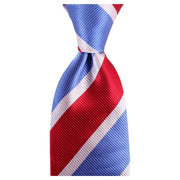 Knightsbridge Neckwear Striped Tie - Blue/Red/White