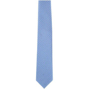 Michelsons of London Spot Polyester Tie and Pocket Square Set - Light Blue/White