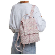 Moon Nude Peony Flap Backpack - Pink/White
