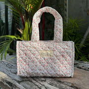 Moon Nude Peony Mini Shopper Bag - Pink/White