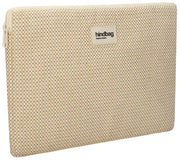 Hindbag Ava Medium Weave 15inch Laptop Case - Nude Beige