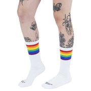 American Socks Rainbow Pride Mid High Socks - White