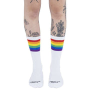 American Socks Rainbow Pride Mid High Socks - White