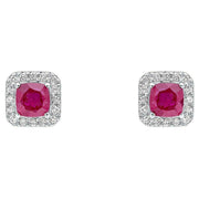 elements-gold-cushion-cut-ruby-with-diamond-halo-9ct-gold-earrings---goldred-35461407