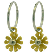 ti2-titanium-ten-petal-flower-charm-hoop-earrings---yellow-34330772