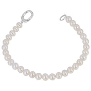 Beginnings Pearl Charm Bracelet - Silver/White