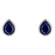 Beginnings September Semi-Precious Birthstone Earrings - Silver/Blue