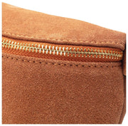 Elie Beaumont Suede Large Sling Bag - Tan