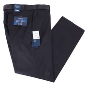 BRUHL Robert Lightweight Wool Mix Smart Trousers - Marine Navy