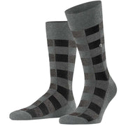 Burlington Buffalo Check Socks - Dark Grey