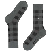 Burlington Buffalo Check Socks - Dark Grey