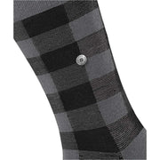 Burlington Buffalo Check Socks - Dark Grey