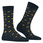 Burlington Crown Socks - Marine Navy