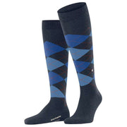 Burlington Edinburgh Knee High Socks - Dark Blue Mel