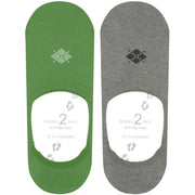 Burlington Everyday 2-Pack No Show Socks - Fairway Green